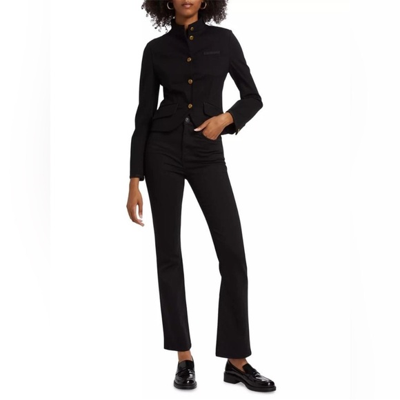Rag & Bone Slade Braided Crop Ponte Blazer in Black 12 - Picture 6 of 11